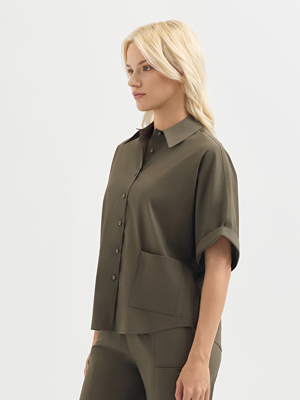 Kadın Haki Gömlek