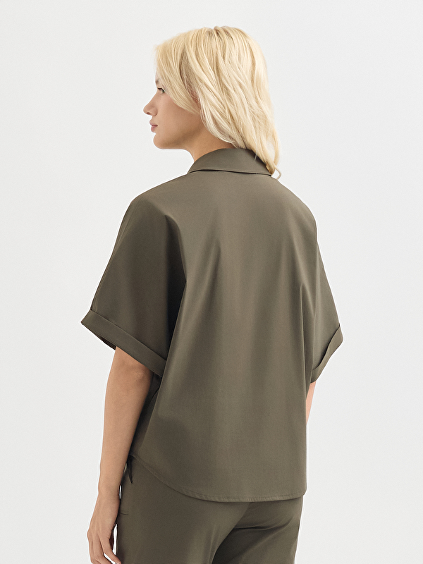 Kadın Haki Gömlek