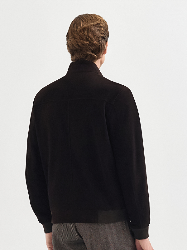 Erkek Kahve Deri Mont