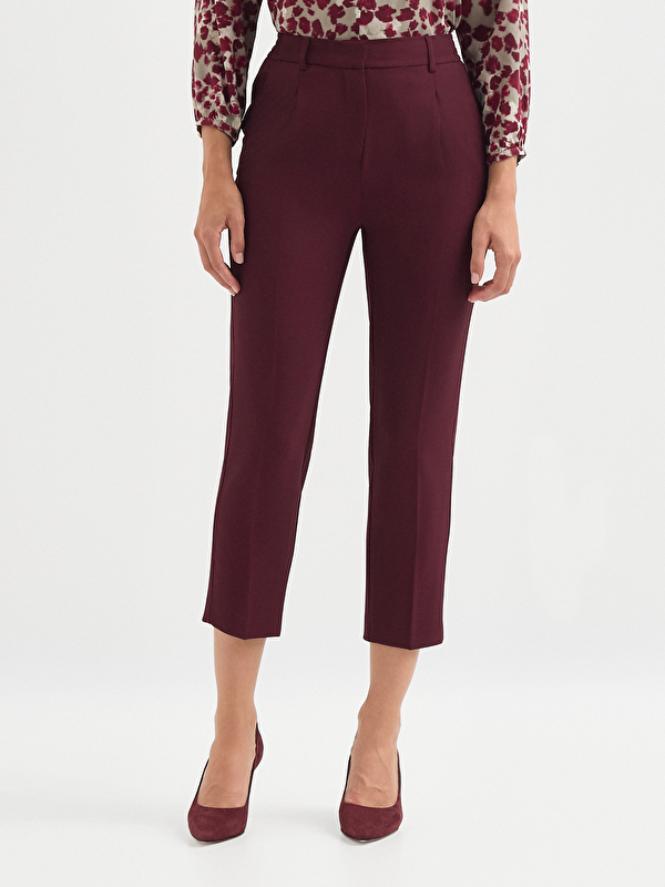Kadın Bordo Pantolon