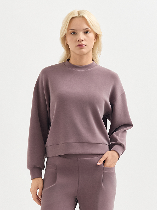Kadın Mor Sweatshirt