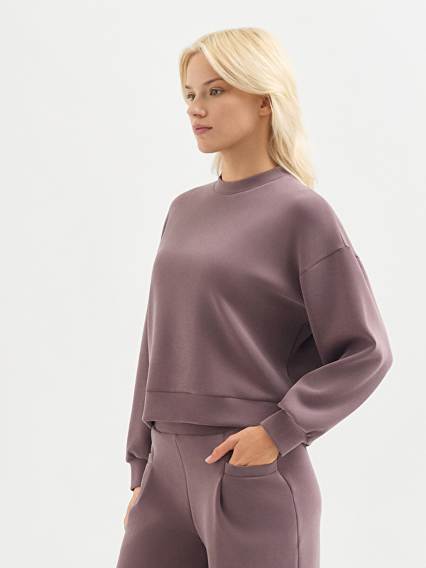 Kadın Mor Sweatshirt